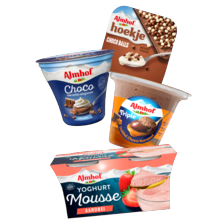 Almhof hoekje, roomyoghurt of mousse